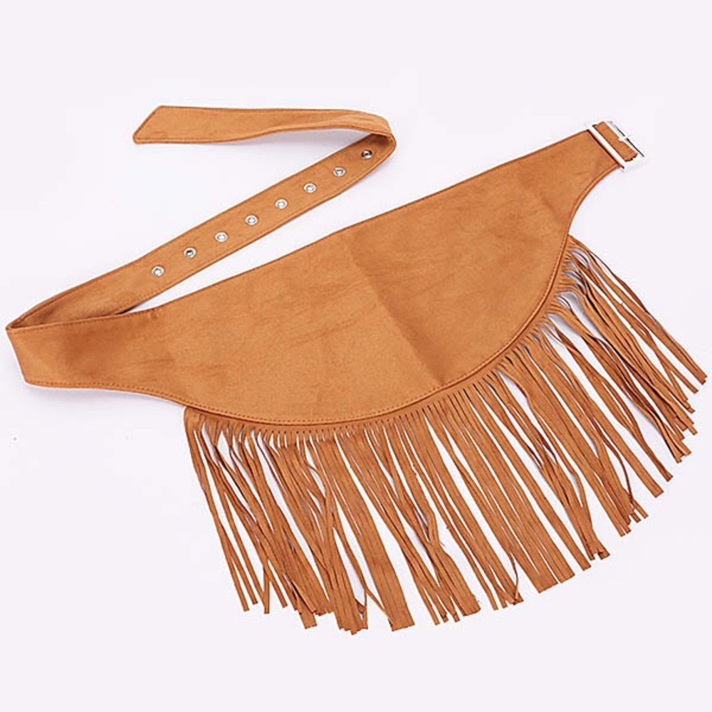 Fringed Tan Belt - Picture 8 of 8